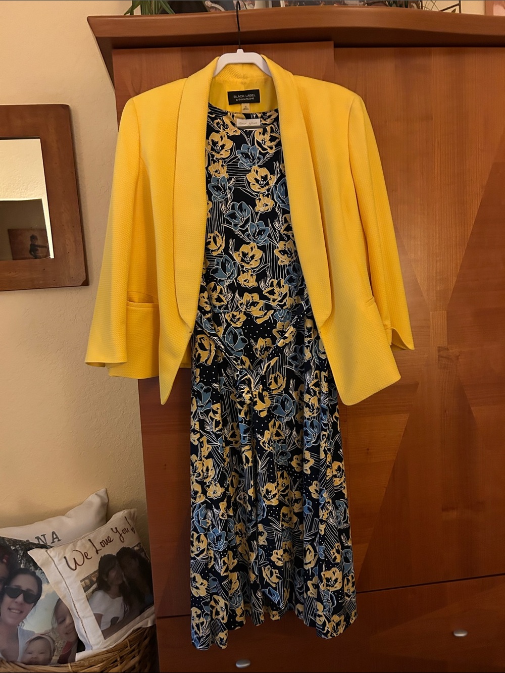 Charter Club Navy Floral Midi Dress
